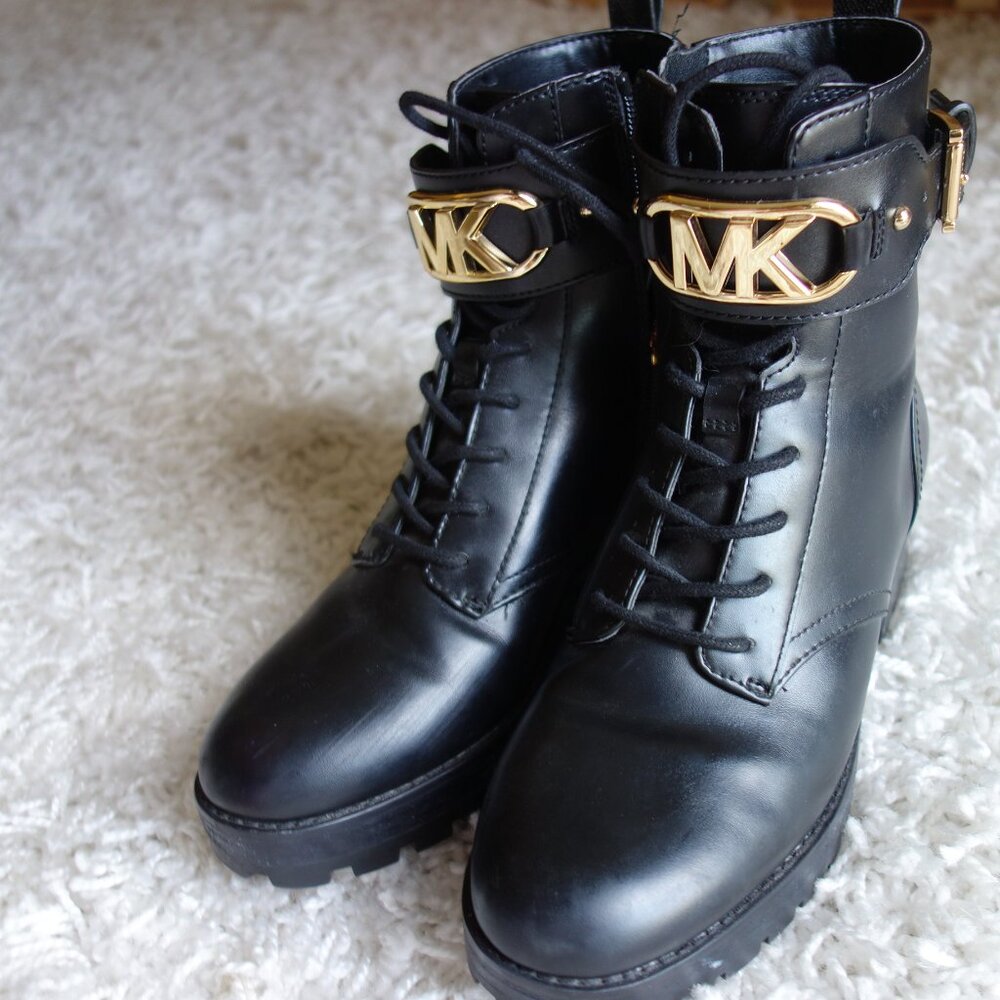 Michael Kors Kincaid Leather Zip Combat Boot - size 6M - NEW - Picture 5 of 16